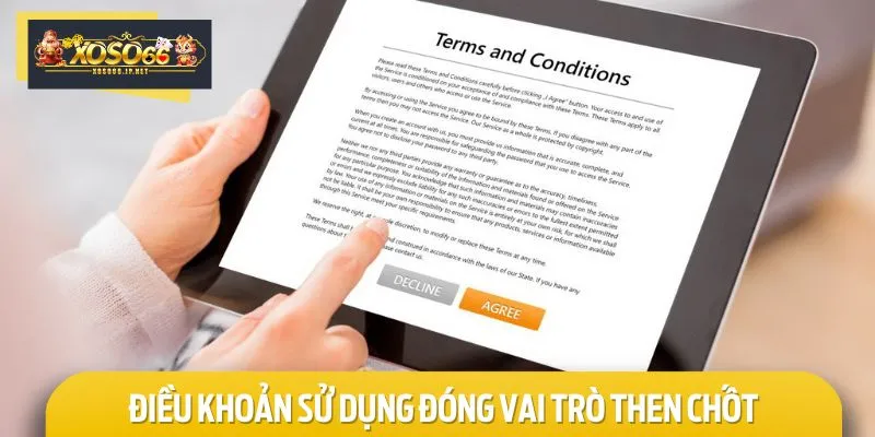 Điều khoản sử dụng là yếu tố cốt lõi